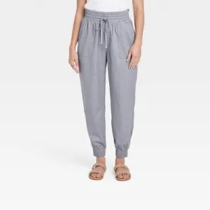 A New Day Women's Plus Straight High Rise Ankle Length Jogger Pants Stretch