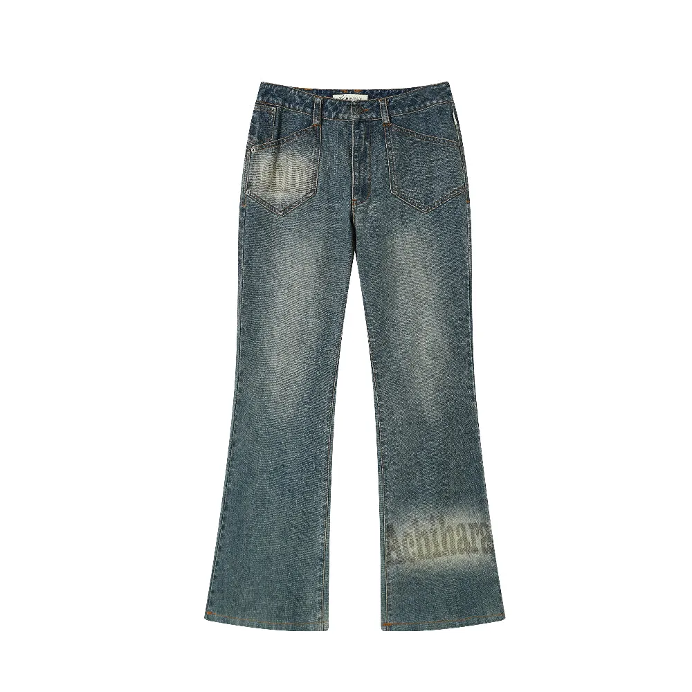 Achihara Floor-sweeping Tailored Flared Jeans