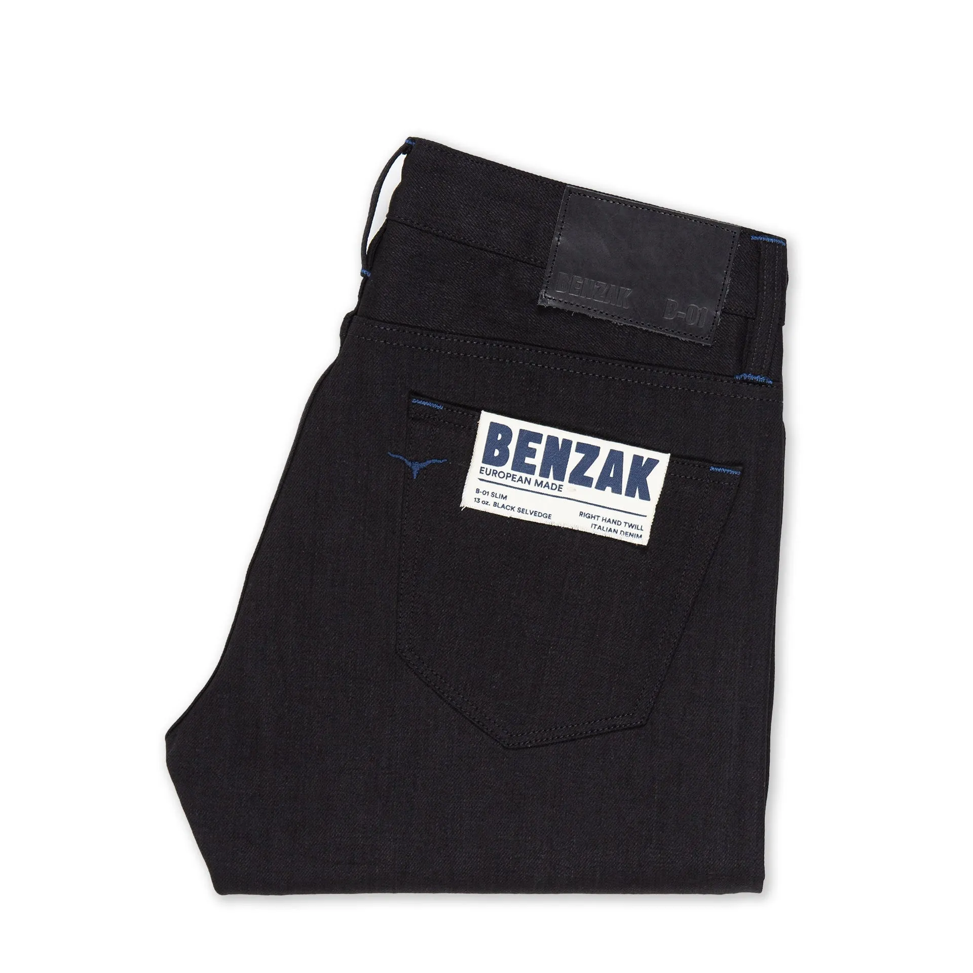 B-01 SLIM 13 oz. black selvedge