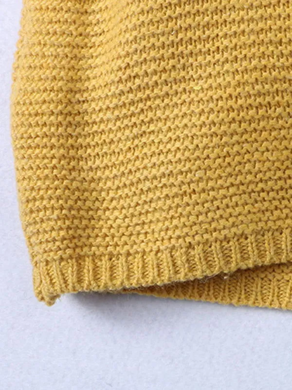 Button Front Hooded Cardigan Sweaters