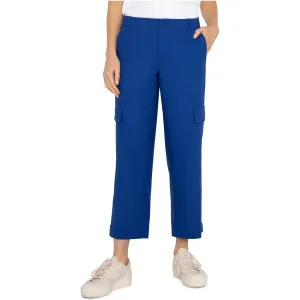 Cargo Crop Pants with Tab Hem