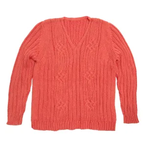 Celtic Cable Verticle Rib Knit Pullover