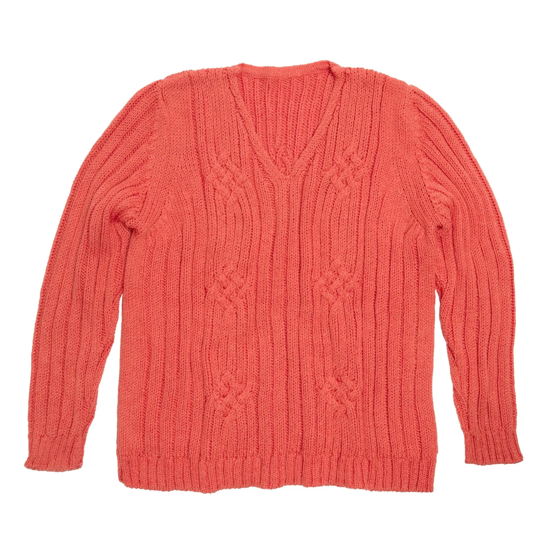 Celtic Cable Verticle Rib Knit Pullover