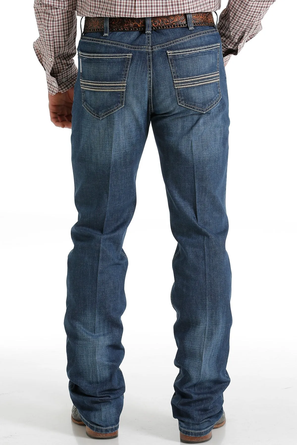 Cinch Mens Slim Fit Silver Label Jean Dark Stonewash - MB98034019