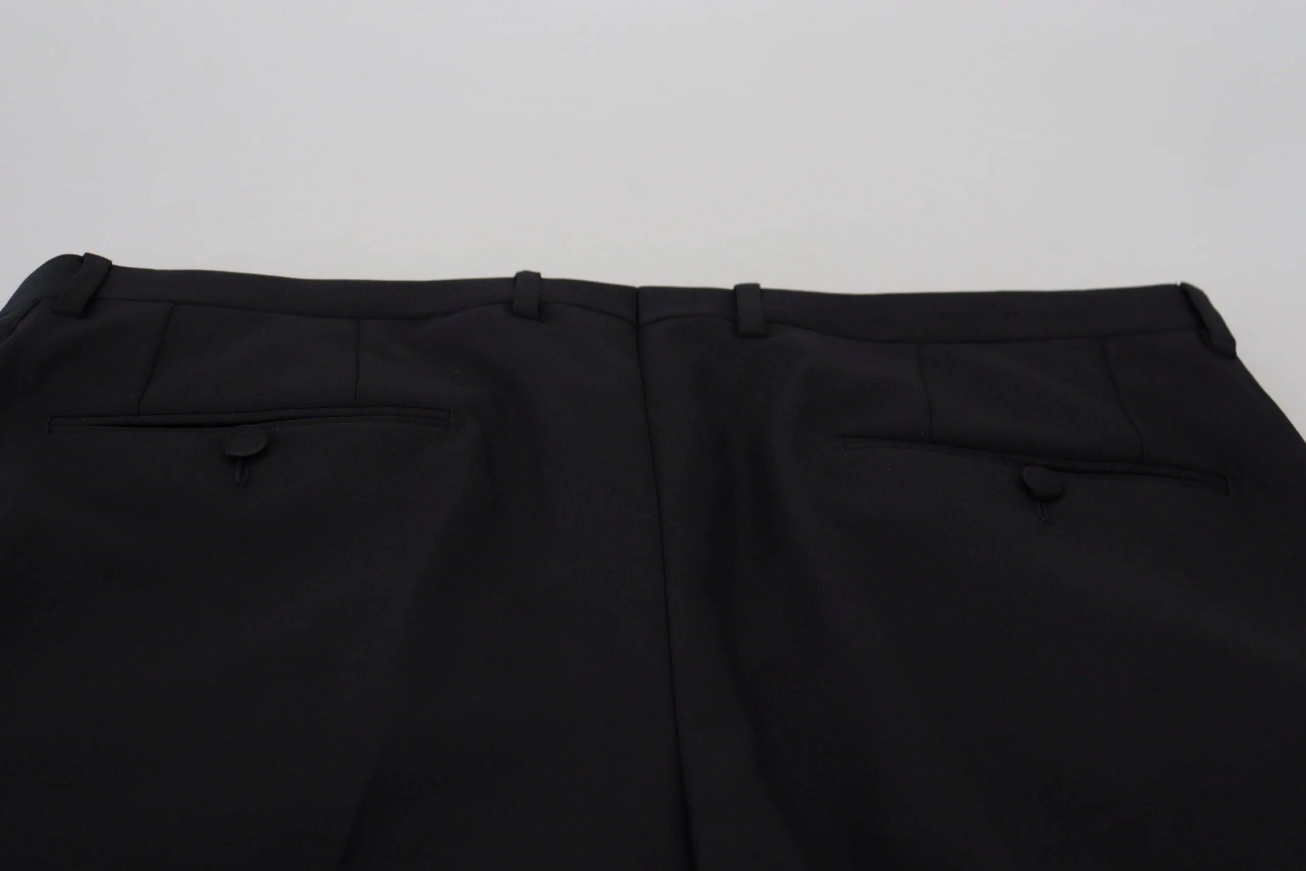 Dolce & Gabbana Men's Black Wool Chino Formal Pants