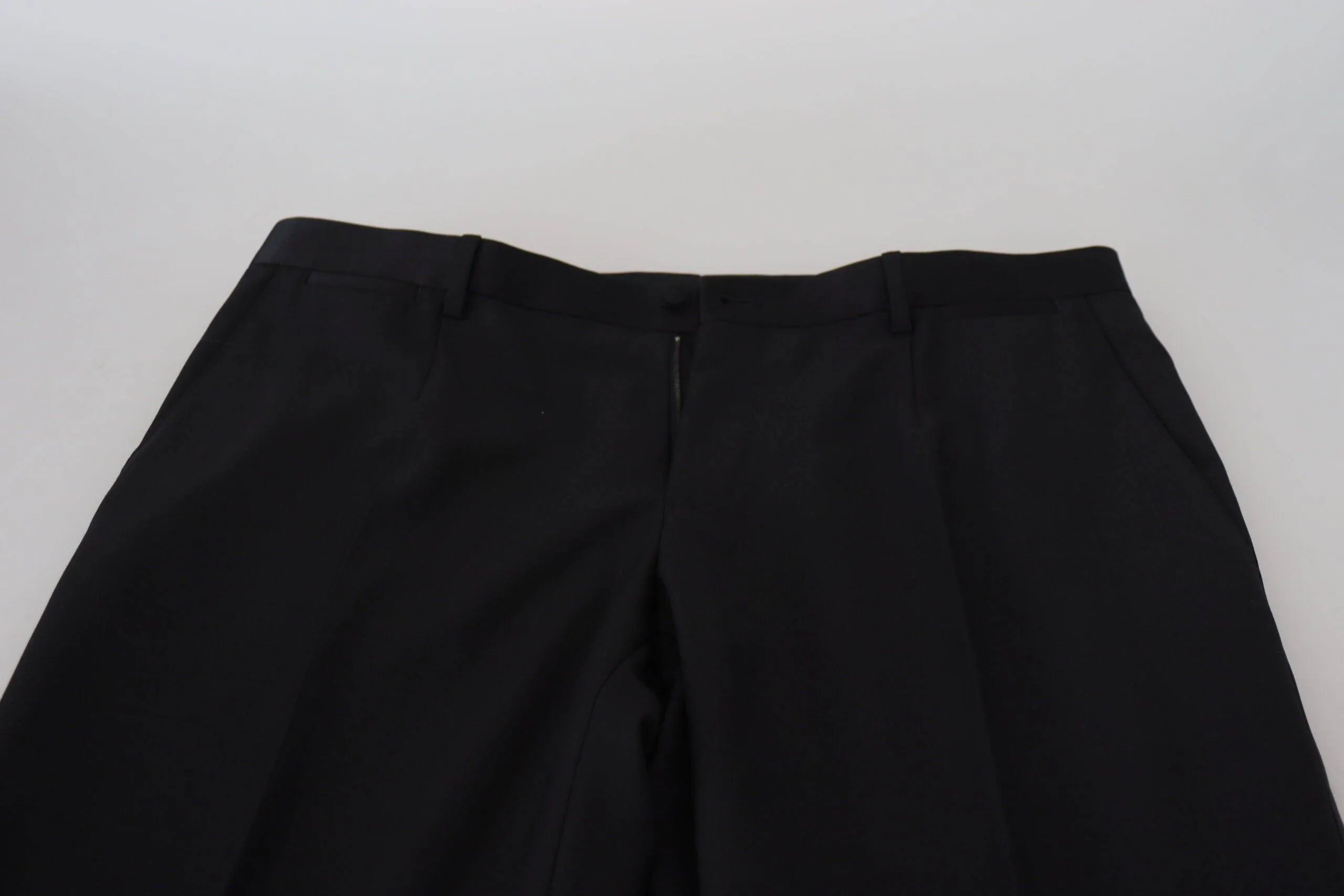 Dolce & Gabbana Men's Black Wool Chino Formal Pants