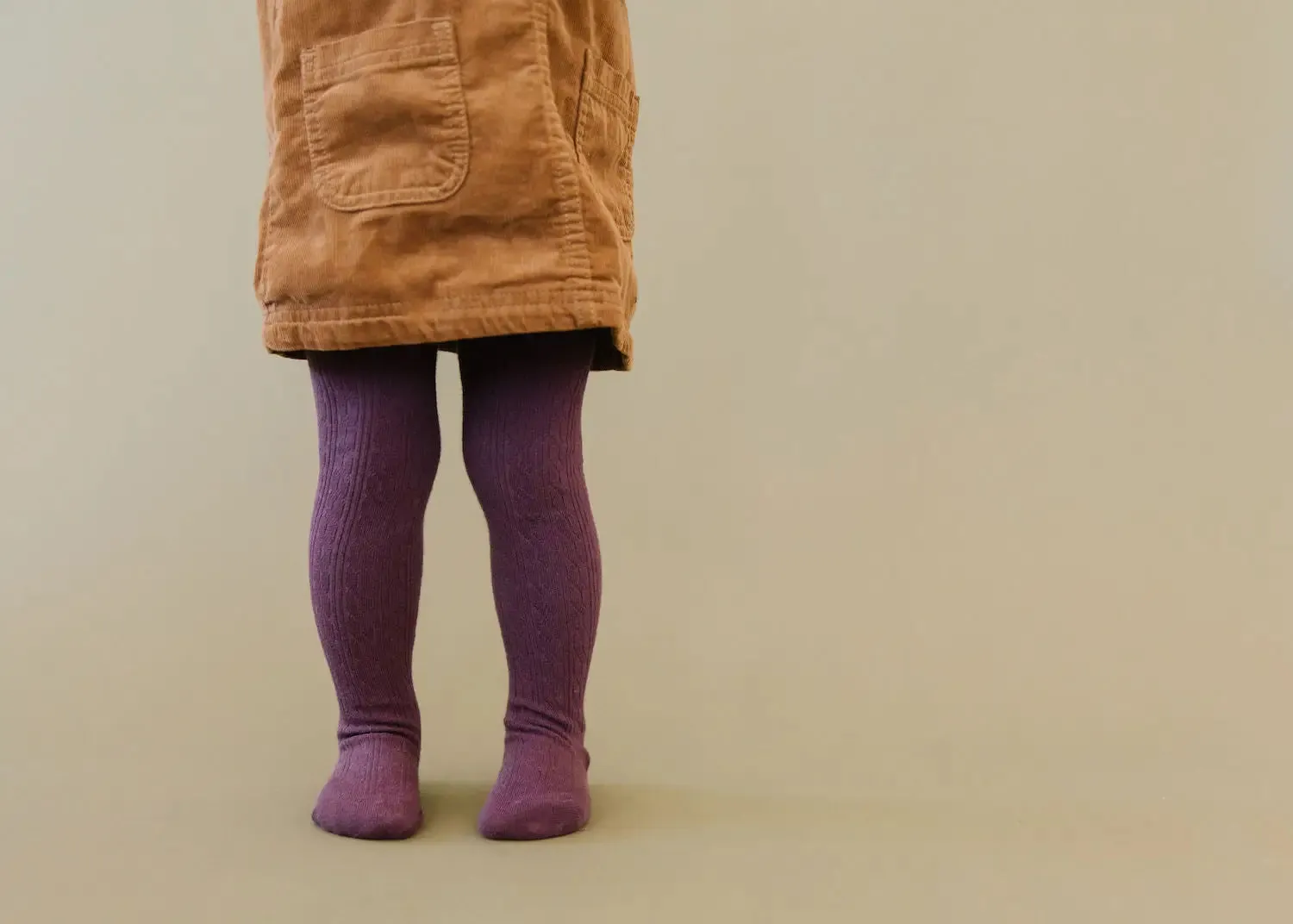 Dusty Plum Cable Knit Tights