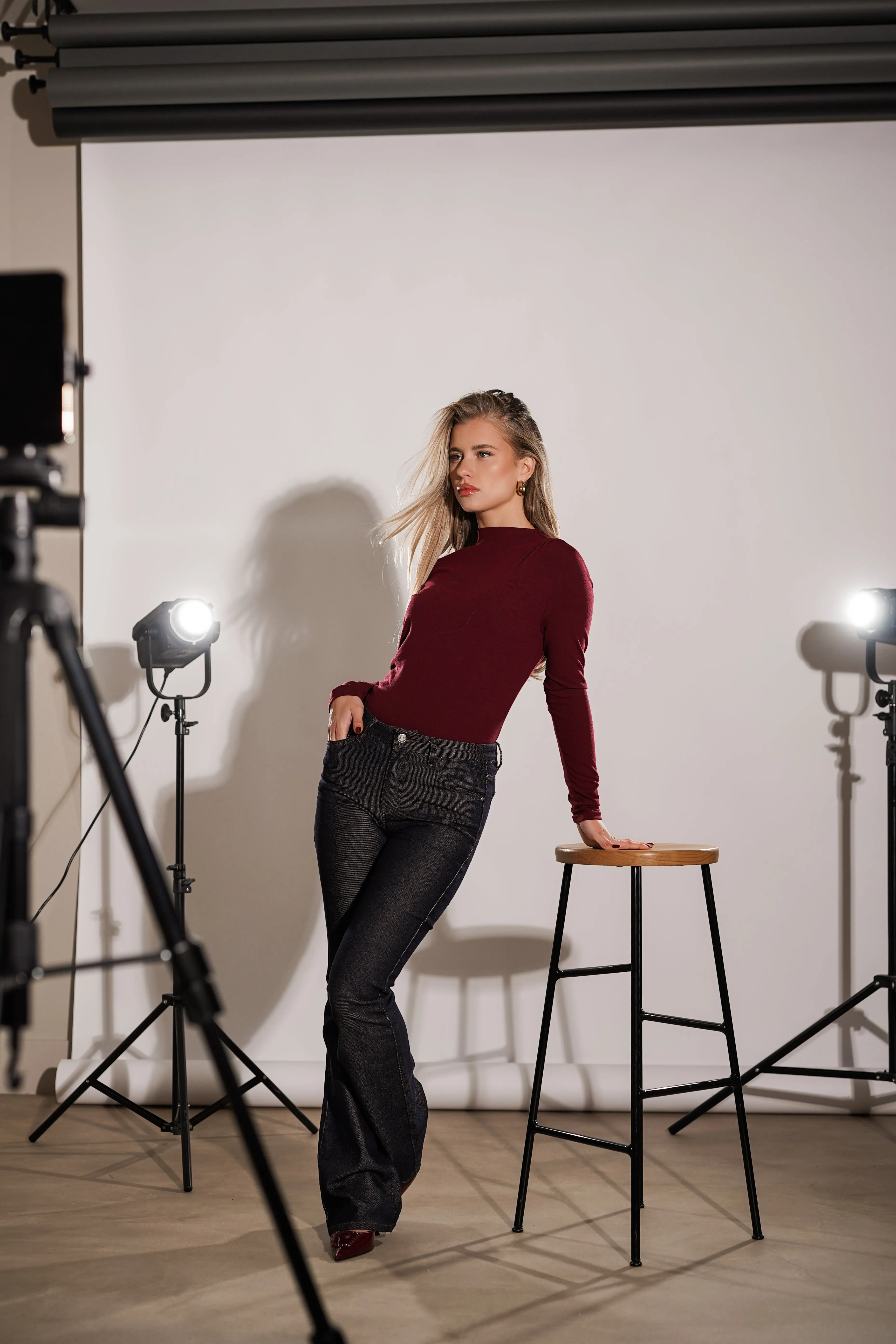 Flared jeans donker blauw - Maudy