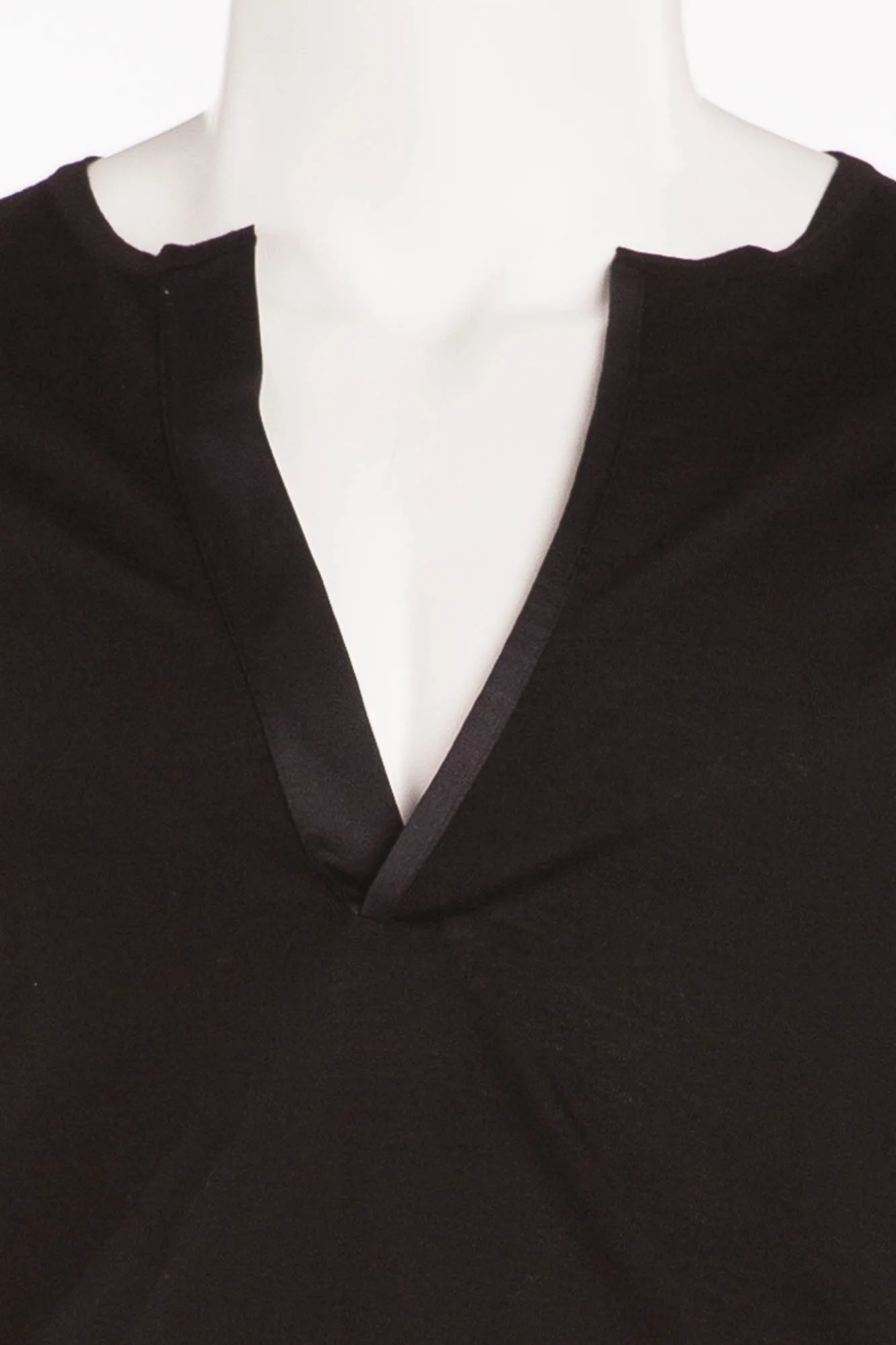 Hermes - NWT Black Long Sleeve V Neck Shirt - XL