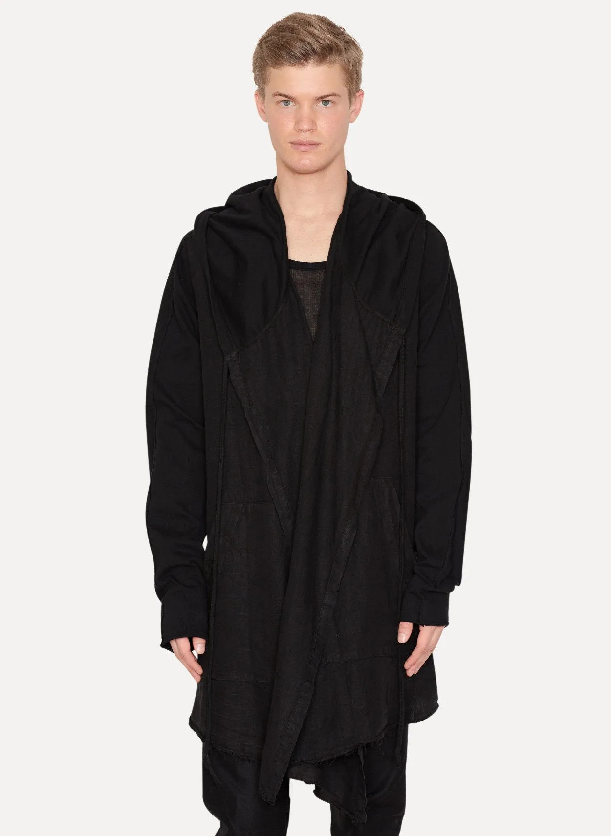 Linen Hooded Cardigan