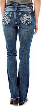 Luscious Curvy Bootcut Jeans for Women Mid-Rise Insta Stretch Denim in Petite, Midsize, Plus Size, Juniors Jeans