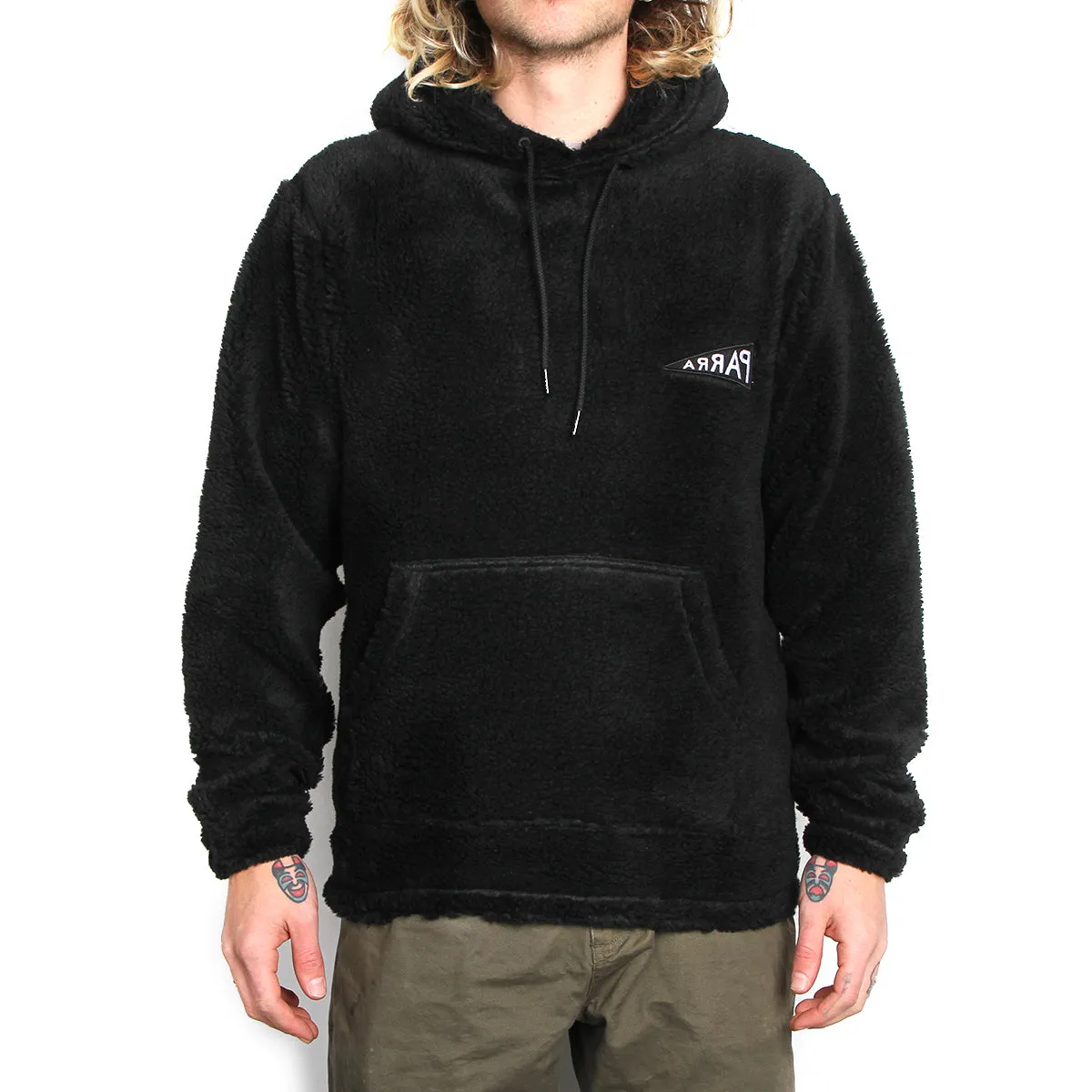 Mirrored Flag Logo Polar Fleece Hooded Pullover