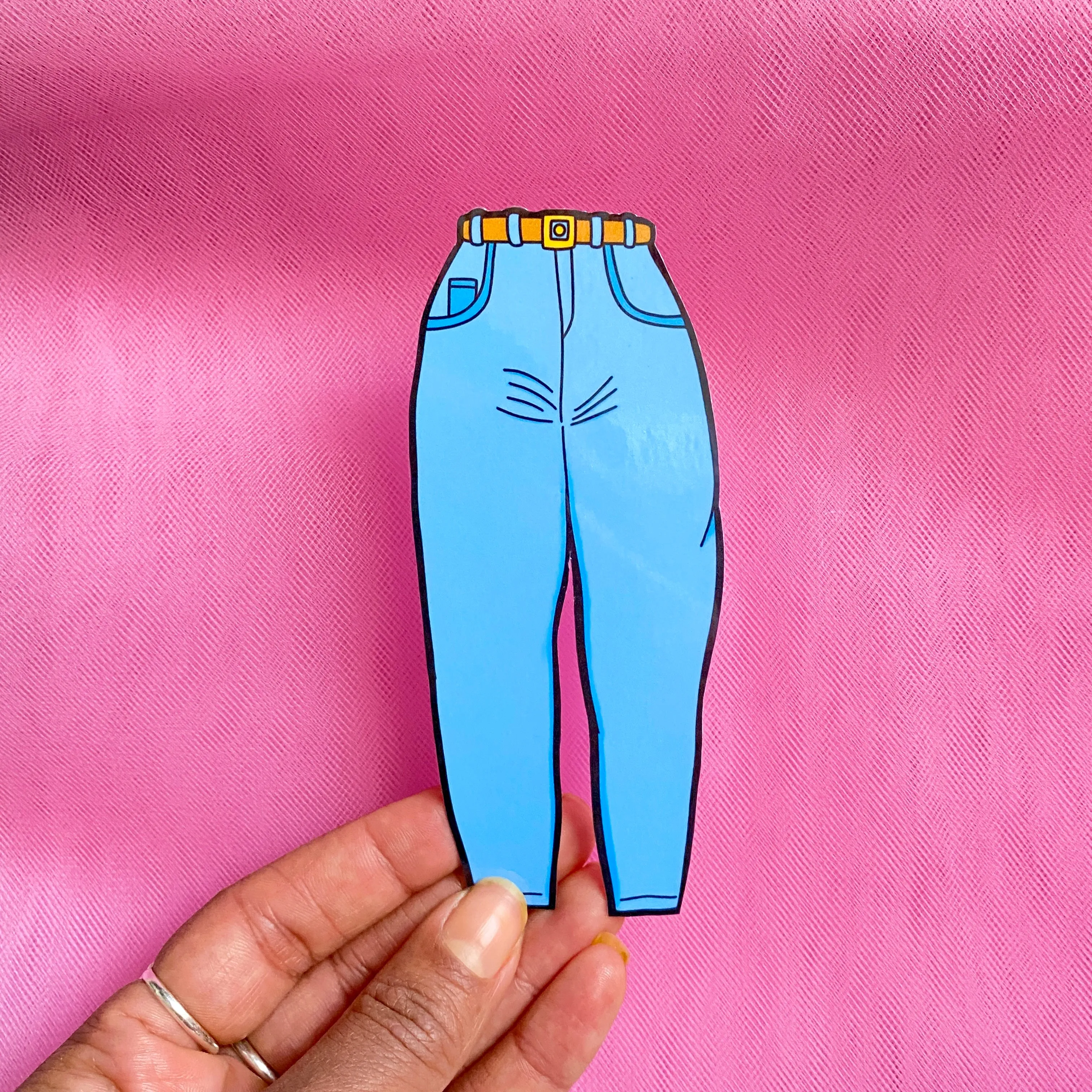 Mom Jeans Die Cut Bookmark