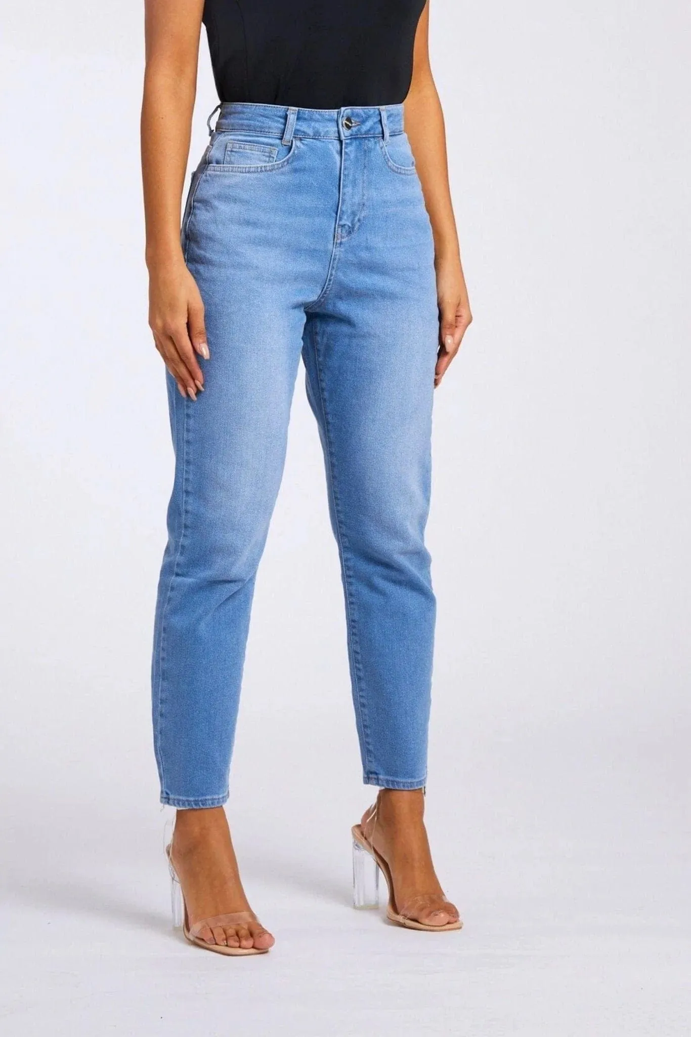 MOM JEANS - VINTAGE BLUE WASH