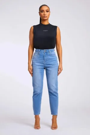 MOM JEANS - VINTAGE BLUE WASH