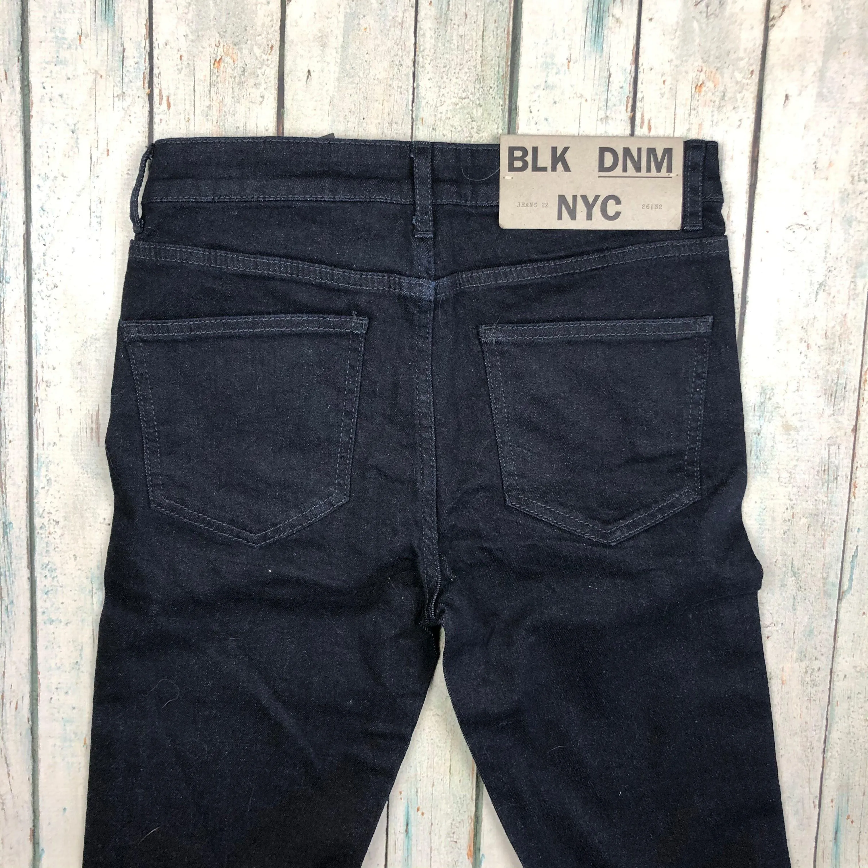 NWT -BLK DNM NYC 'Jeans 22' Dark Indigo Mid Rise Skinny Jeans  - Size 28/32