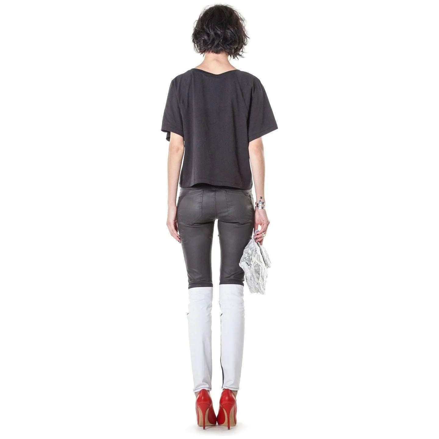 NWT -BLK DNM NYC 'Jeans 26' Empire Leg Coated Skinny Jeans  - Size 26/30