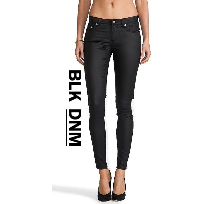 NWT -BLK DNM NYC 'Jeans 26' Empire Leg Coated Skinny Jeans  - Size 26/30