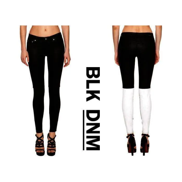 NWT -BLK DNM NYC 'Jeans 26' Empire Leg Coated Skinny Jeans  - Size 26/30