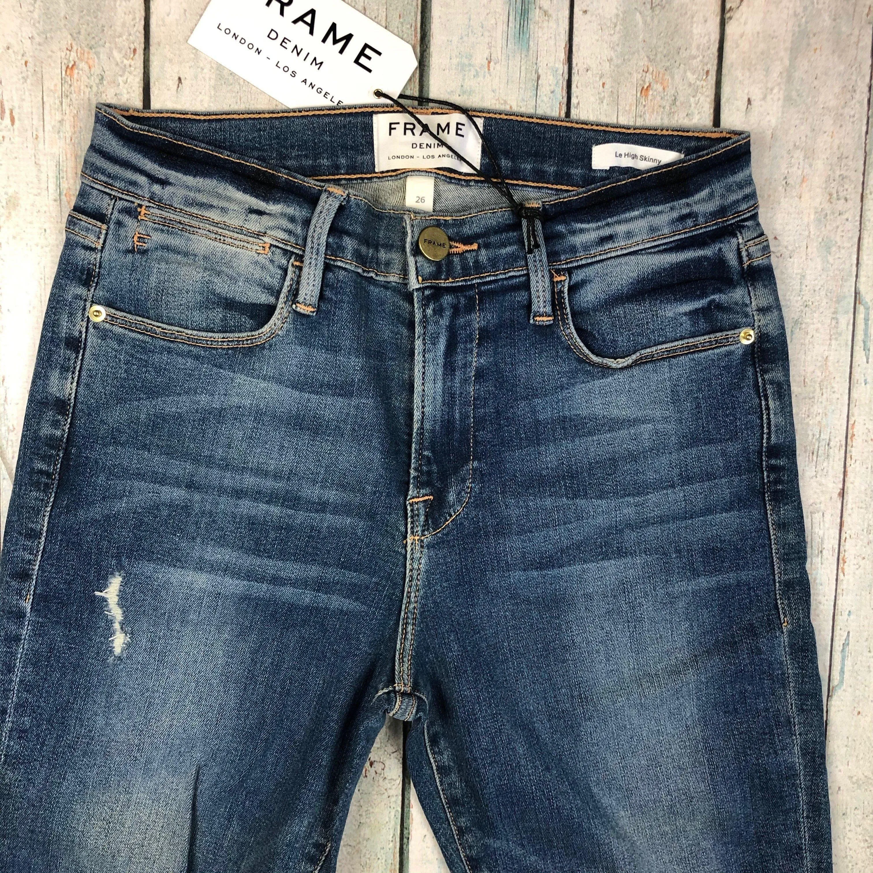 NWT- Frame Denim 'Le High Skinny' Stretch Jeans RRP $365 -Size 26