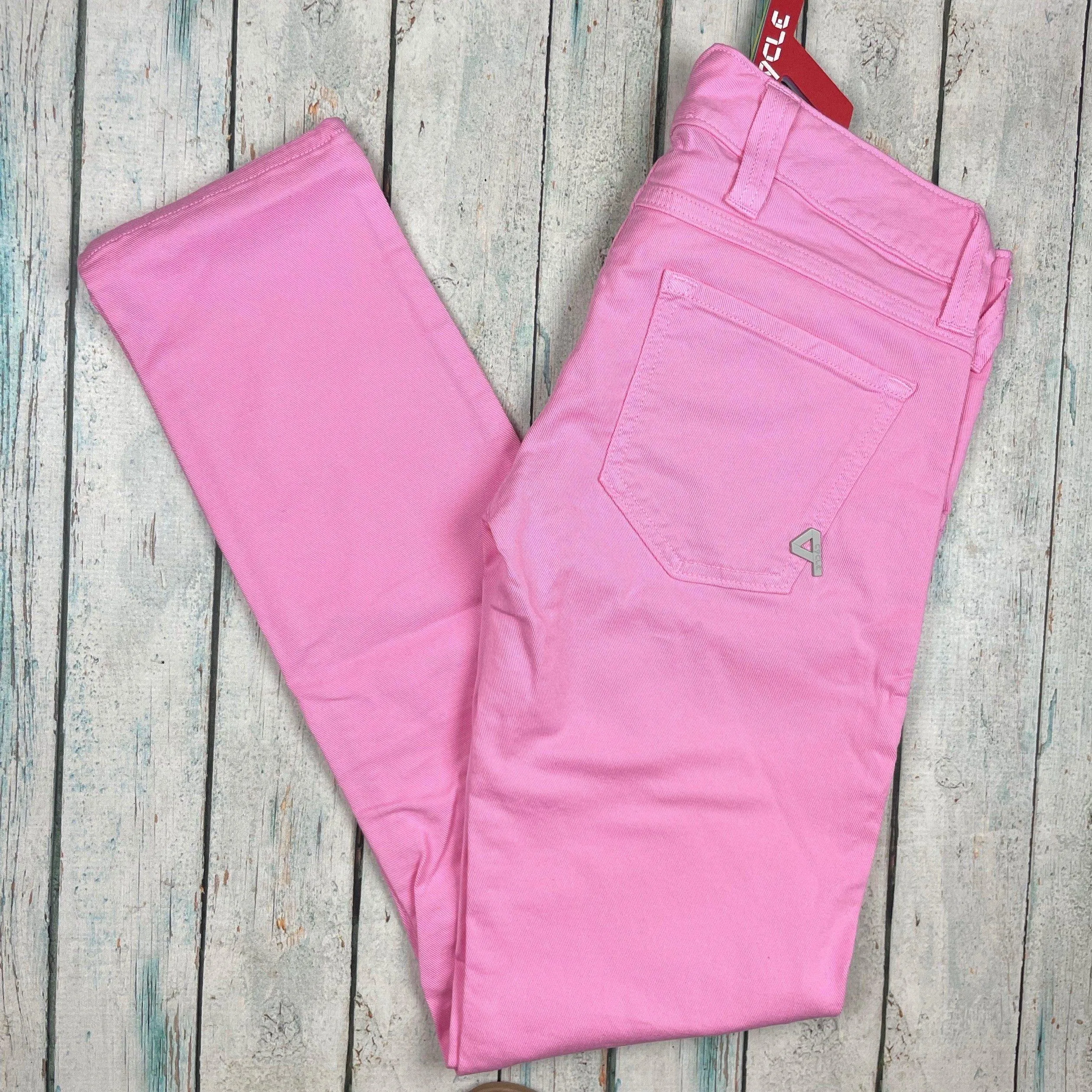 NWT - Ladies  Italian Made Cycle 'Skinny' Bubblegum Pink Jeans - Size 30