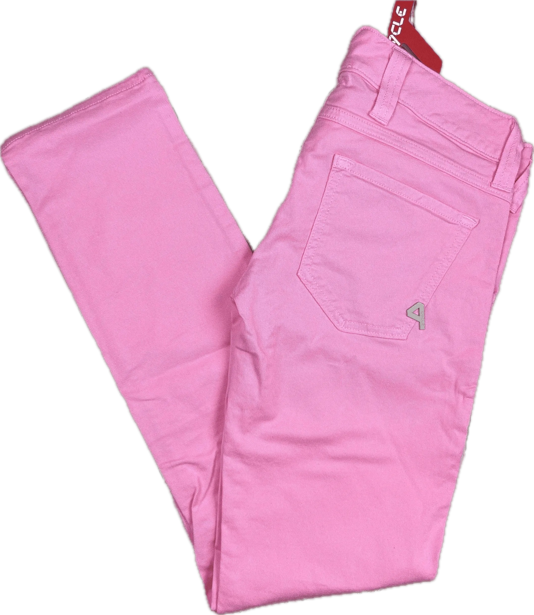 NWT - Ladies  Italian Made Cycle 'Skinny' Bubblegum Pink Jeans - Size 30