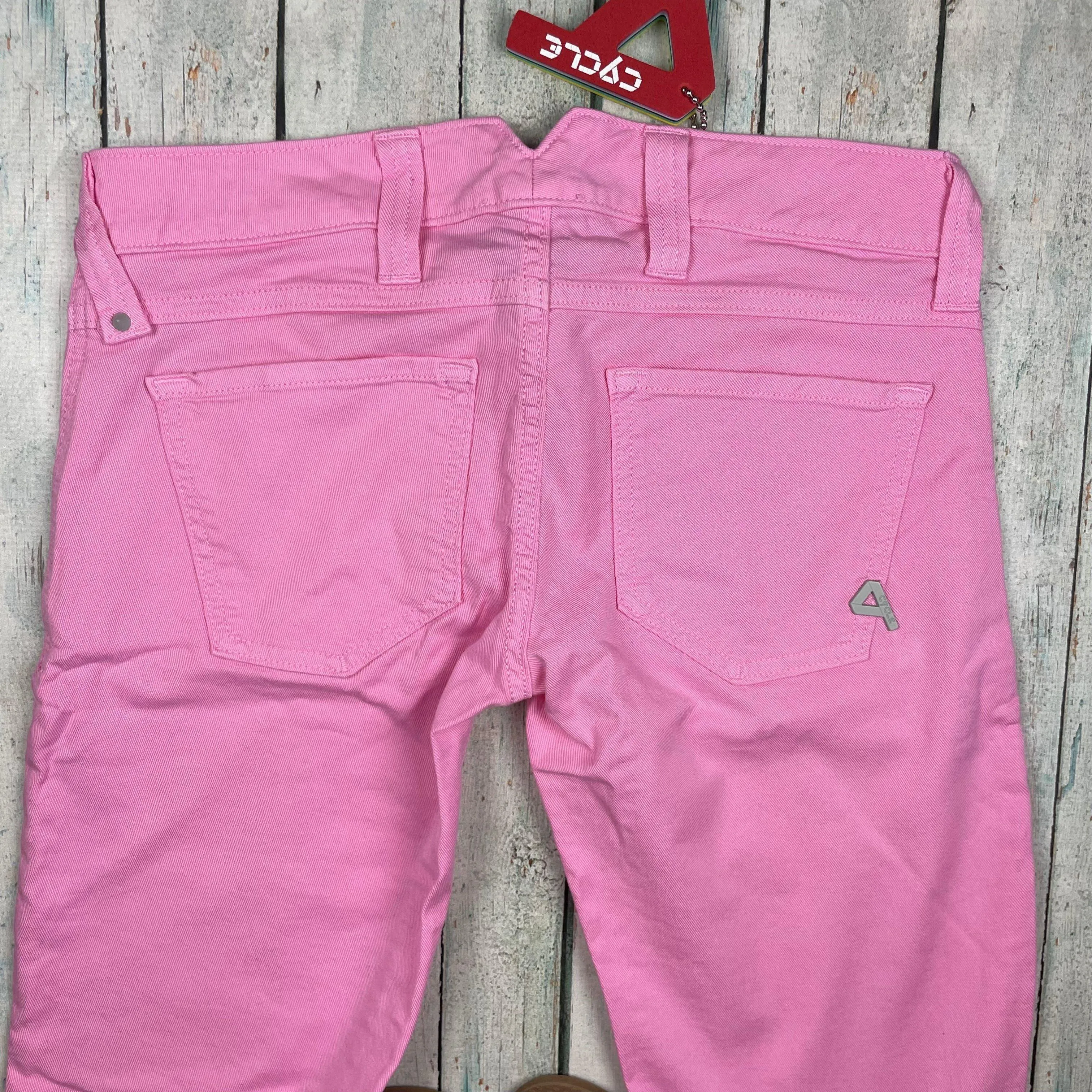 NWT - Ladies  Italian Made Cycle 'Skinny' Bubblegum Pink Jeans - Size 30