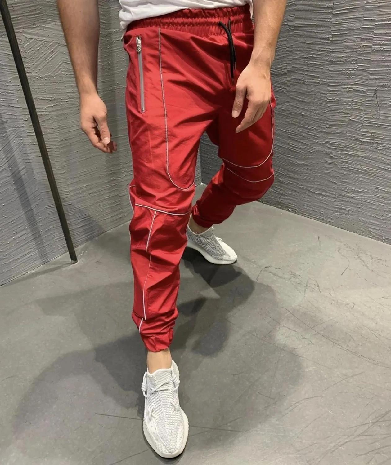 Reflective Side Stripes Combination Men Jogger Pants