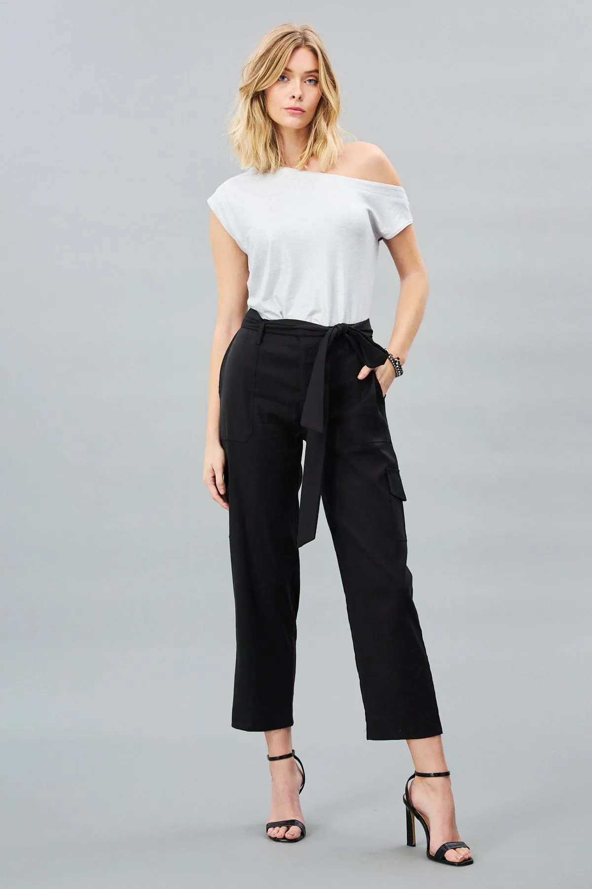 Stretch Linen Cargo Pant