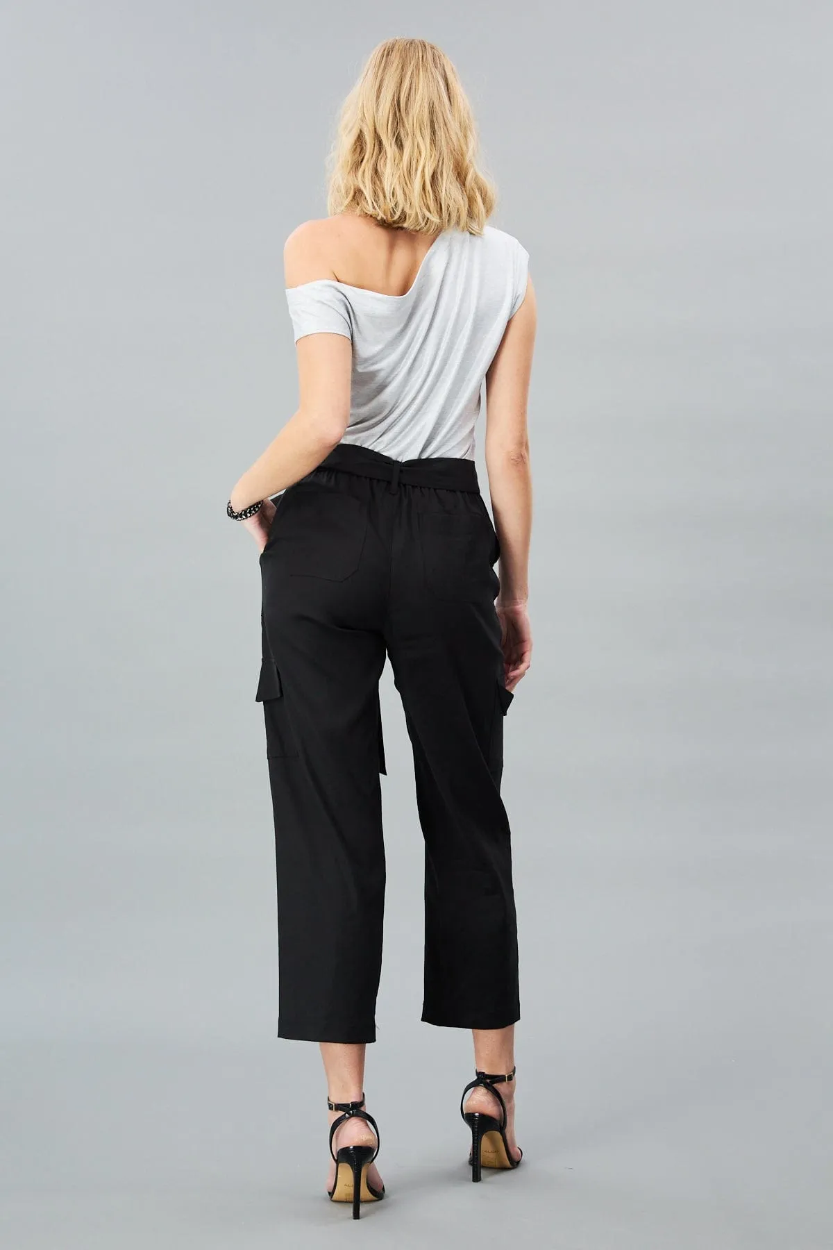 Stretch Linen Cargo Pant