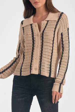 Sweater Vnk Btn Down