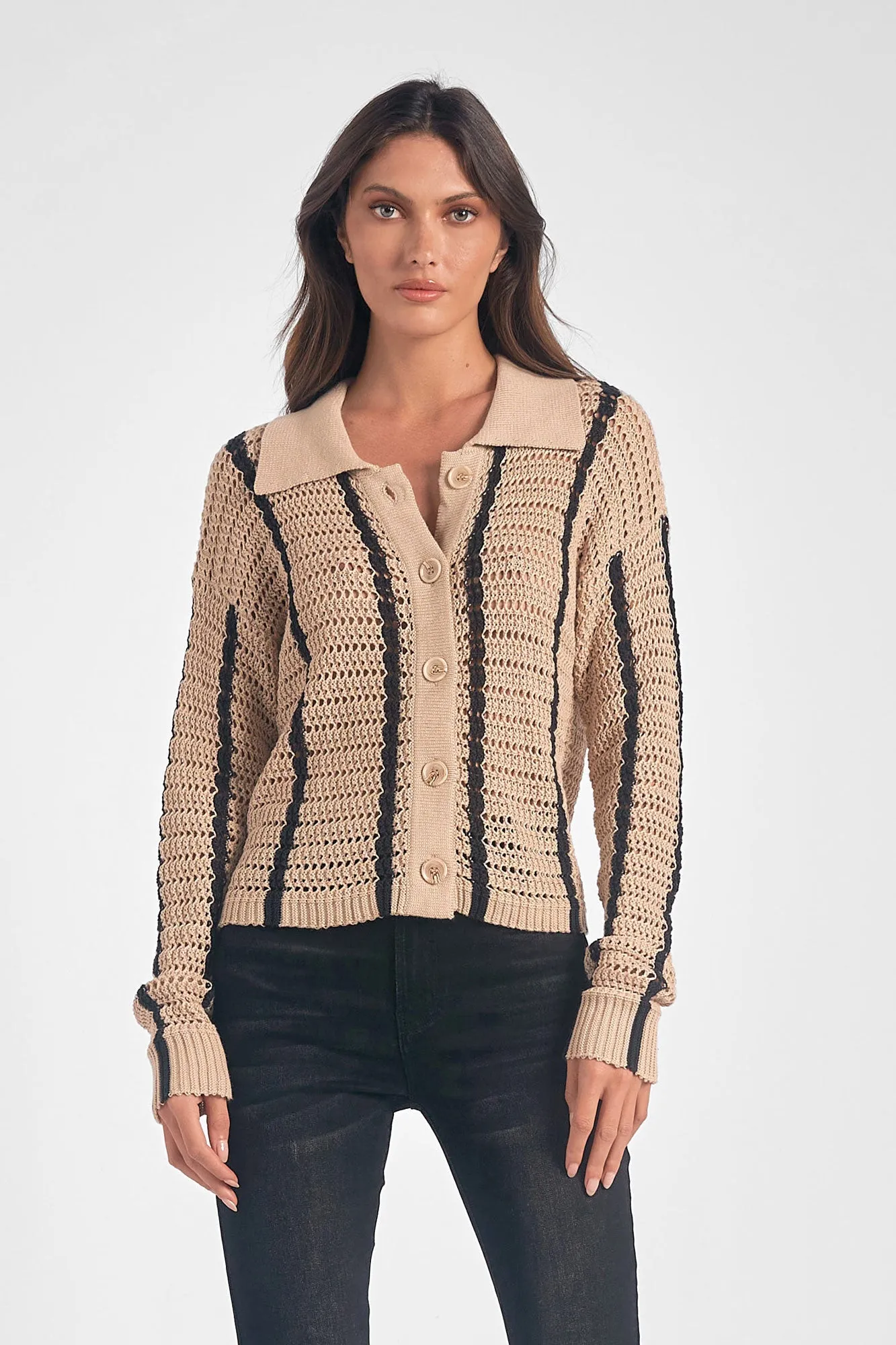 Sweater Vnk Btn Down