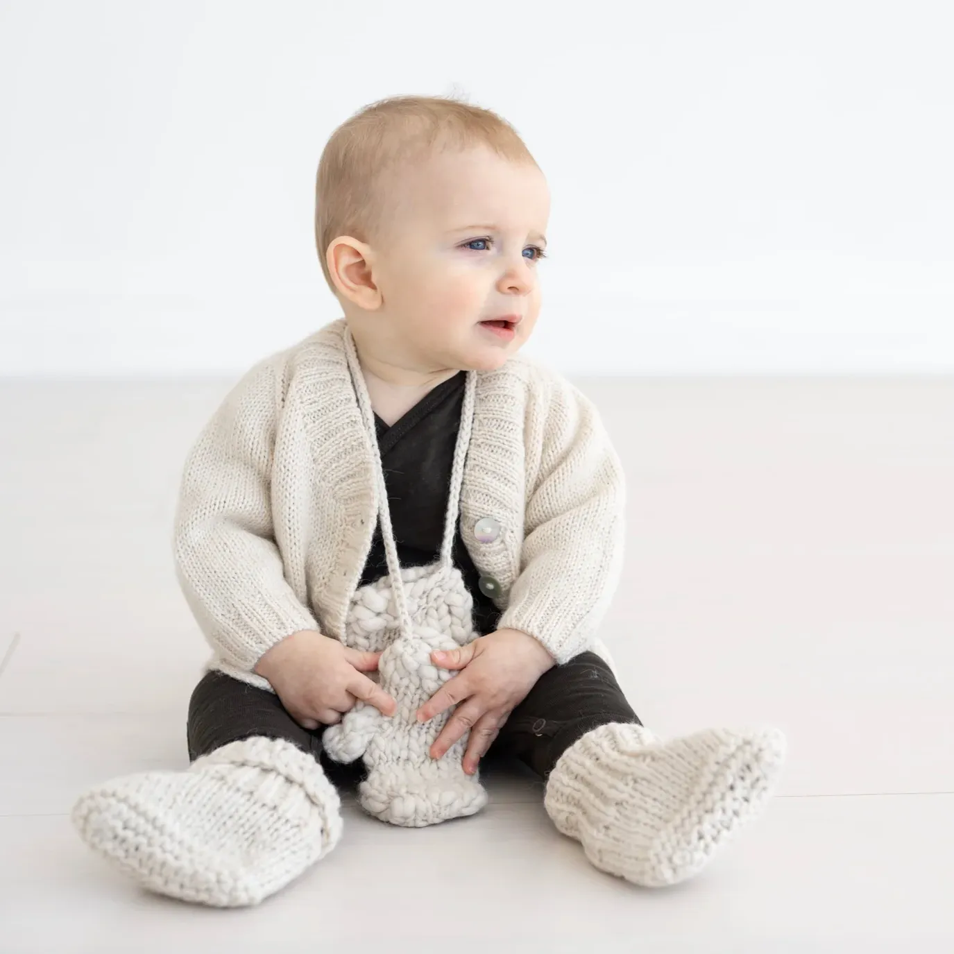 Tane Organics Hand Knit V-Neck Cardigan