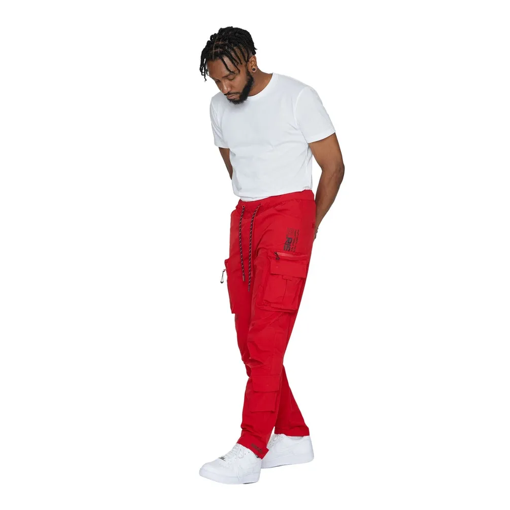 Utility Windbreaker Pants - Red