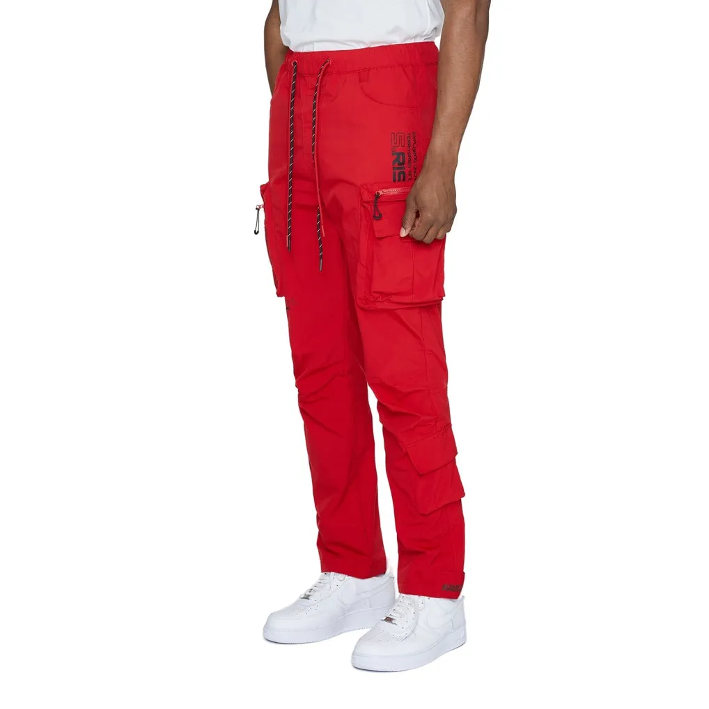 Utility Windbreaker Pants - Red