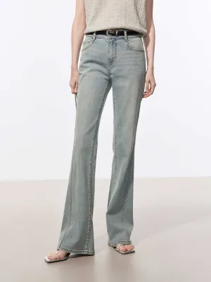 Vintage Washed Flared Jeans