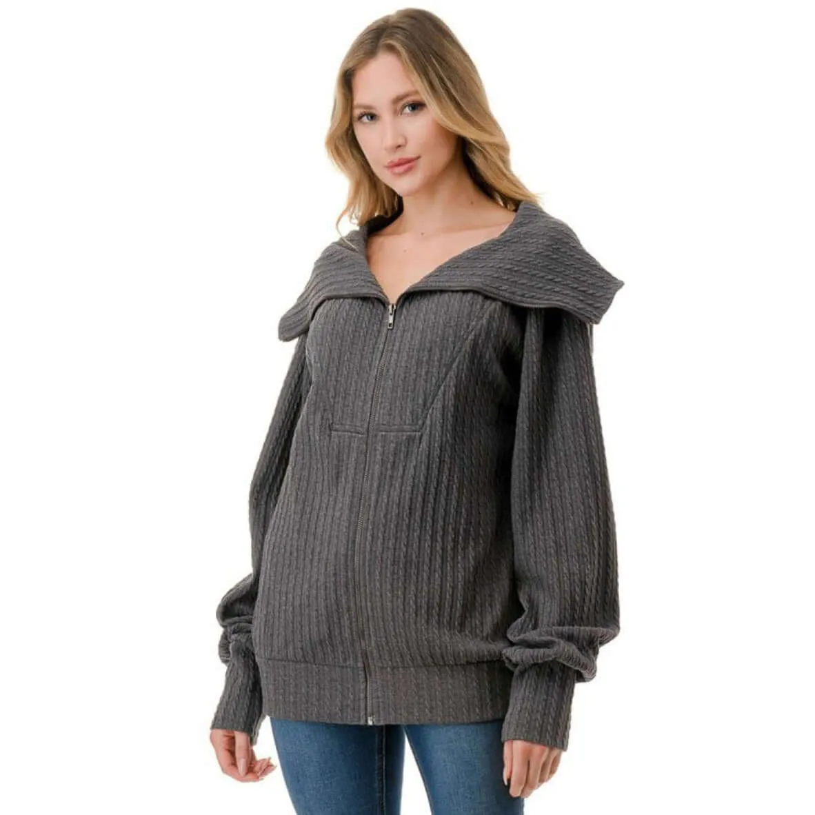 Walk in the Park Cable Knit Jacket Made in USA