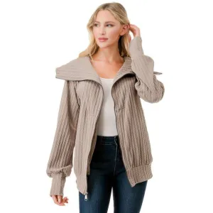 Walk in the Park Cable Knit Jacket Made in USA