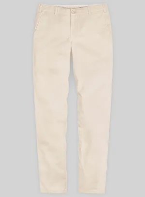 Washed Light Khaki Stretch Chino Pants