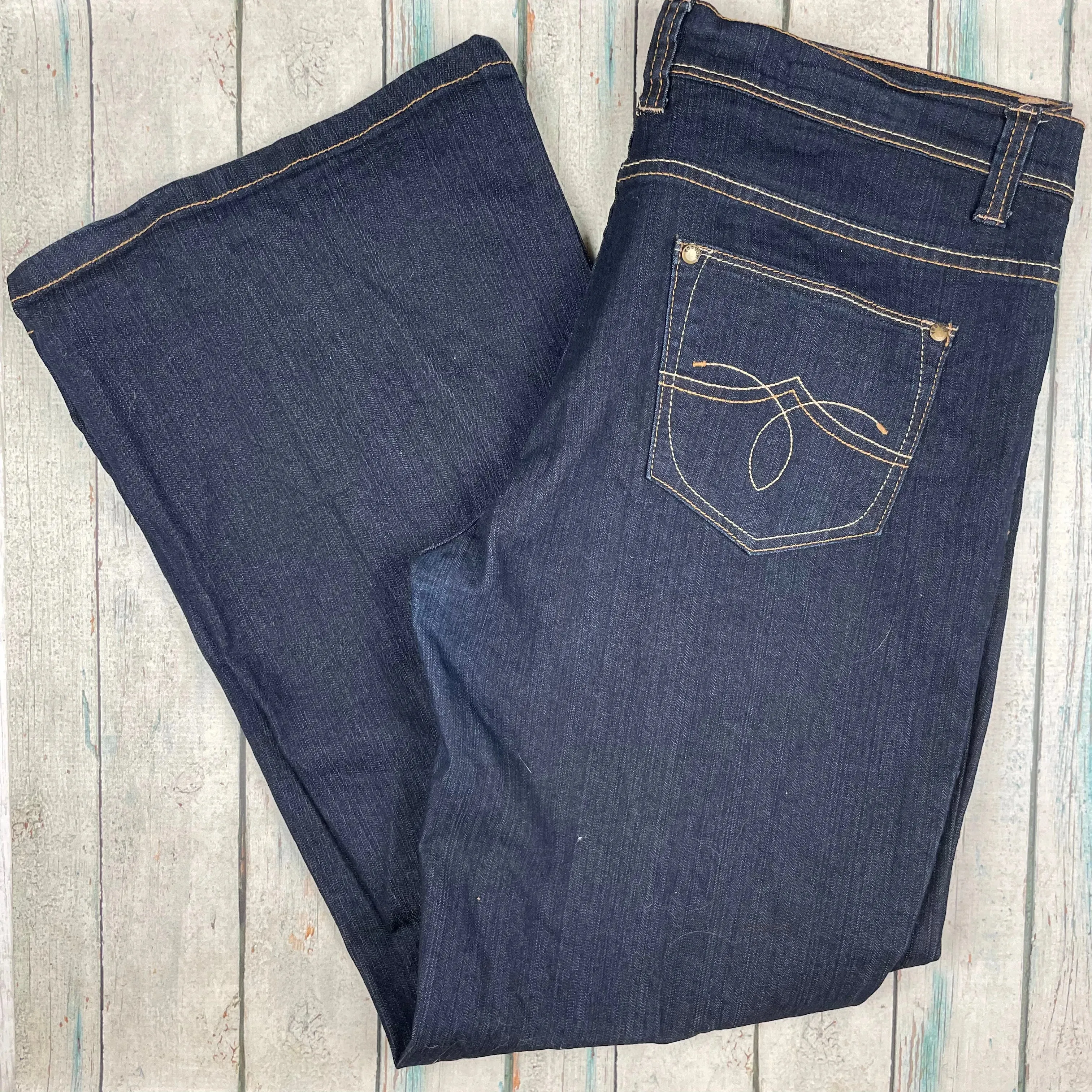 Yes Yes Jeans Italy Mid Waist Bootflare Jeans - Size 16